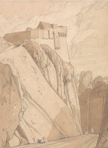 ノルマンディーのセントローにある古い要塞の一部 作： John Sell Cotman
